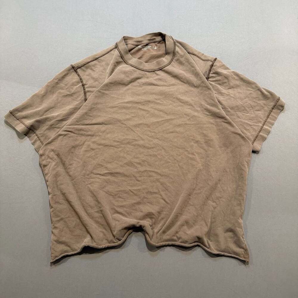 Abercrombie & Fitch Soft A&F Essentials Cropped T-Shirt Size L Brown